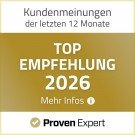 ProvenExpert Top Empfehlung 2026